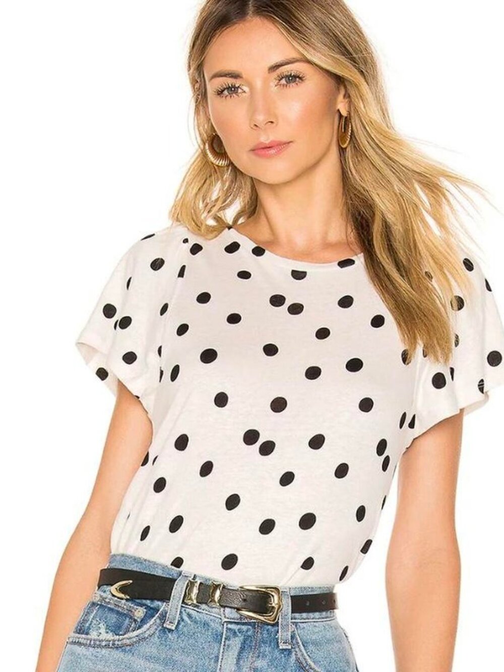 Generation Love Karlie Polka Dot Tee - White and Black